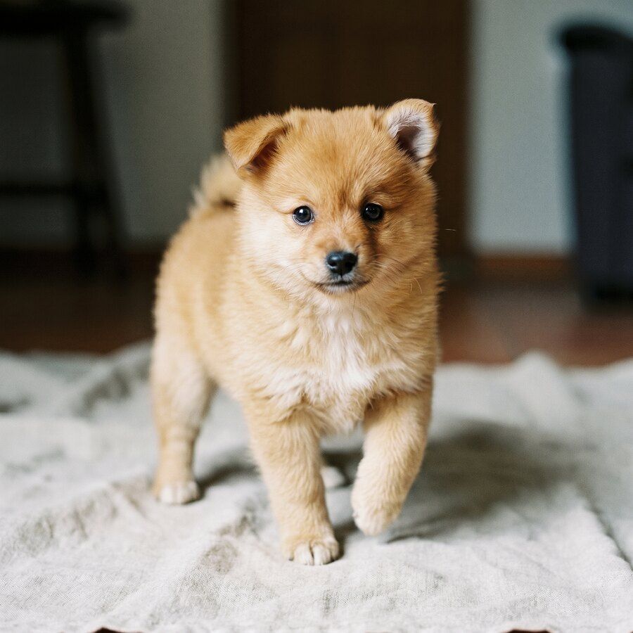 Bergamote, chiot femelle spitz moyen de la portée B